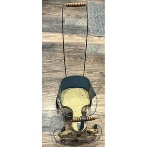 VTG Turner 1940’s Tin Metal Doll Baby Stroller Blue & Cream Color Working Wheels